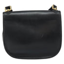 Christian Dior Shoulder Bag Leather Black Gold Auth 156492-3