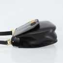Christian Dior Shoulder Bag Leather Black Gold Auth 156492-5