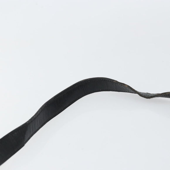 Christian Dior Shoulder Bag Leather Black Gold Auth 156492