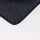 Christian Dior Honeycomb Canvas Chain Shoulder Bag PVC Navy Gold Auth 156493-14
