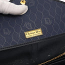 Christian Dior Honeycomb Canvas Chain Shoulder Bag PVC Navy Gold Auth 156493-18