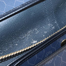Christian Dior Honeycomb Canvas Chain Shoulder Bag PVC Navy Gold Auth 156493-10