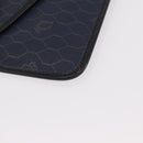 Christian Dior Honeycomb Canvas Chain Shoulder Bag PVC Navy Gold Auth 156493-8