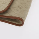 Christian Dior Honeycomb Canvas Chain Shoulder Bag PVC Beige Gold Auth 156494-9