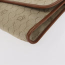 Christian Dior Honeycomb Canvas Chain Shoulder Bag PVC Beige Gold Auth 156494-14