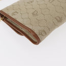 Christian Dior Honeycomb Canvas Chain Shoulder Bag PVC Beige Gold Auth 156494-15
