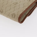 Christian Dior Honeycomb Canvas Chain Shoulder Bag PVC Beige Gold Auth 156494-16