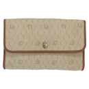 Christian Dior Honeycomb Canvas Chain Shoulder Bag PVC Beige Gold Auth 156494-13