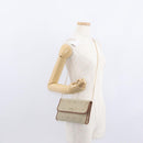 Christian Dior Honeycomb Canvas Chain Shoulder Bag PVC Beige Gold Auth 156494-20