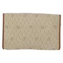 Christian Dior Honeycomb Canvas Chain Shoulder Bag PVC Beige Gold Auth 156494-2