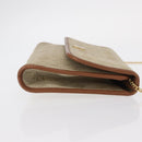 Christian Dior Honeycomb Canvas Chain Shoulder Bag PVC Beige Gold Auth 156494-3