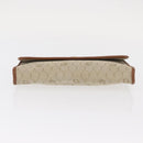 Christian Dior Honeycomb Canvas Chain Shoulder Bag PVC Beige Gold Auth 156494-5