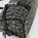 Christian Dior Trotter Canvas Hand Bag Black Silver Auth 156495-10