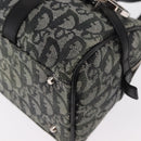 Christian Dior Trotter Canvas Hand Bag Black Silver Auth 156495-11