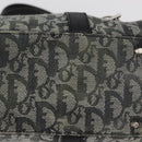 Christian Dior Trotter Canvas Handtas Zwart Zilver Auth 156495-15