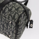 Christian Dior Trotter Canvas Hand Bag Black Silver Auth 156495-13