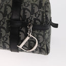 Christian Dior Trotter Canvas Hand Bag Black Silver Auth 156495-15