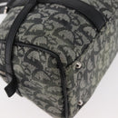 Christian Dior Trotter Canvas Handtas Zwart Zilver Auth 156495-18
