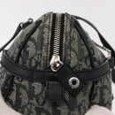 Christian Dior Trotter Canvas Hand Bag Black Silver Auth 156495-16