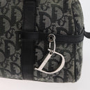 Christian Dior Trotter Canvas Handtas Zwart Zilver Auth 156495-20