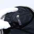 Christian Dior Trotter Canvas Hand Bag Black Silver Auth 156495-21