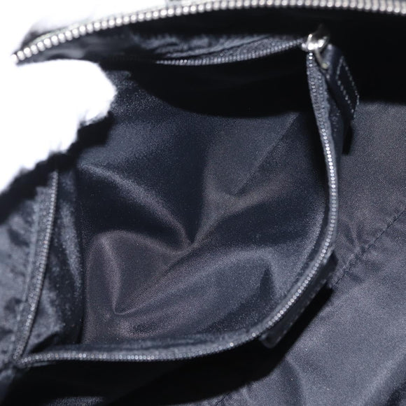 Christian Dior Trotter Canvas Hand Bag Black Silver Auth 156495