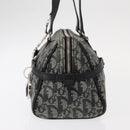 Christian Dior Trotter Canvas Hand Bag Black Silver Auth 156495-4