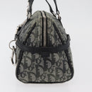 Christian Dior Trotter Canvas Handtas Zwart Zilver Auth 156495-4