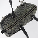 Christian Dior Trotter Canvas Handtas Zwart Zilver Auth 156495-7
