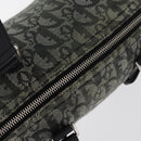 Christian Dior Trotter Canvas Handtas Zwart Zilver Auth 156495-8