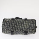Christian Dior Trotter Canvas Hand Bag Black Silver Auth 156495-9