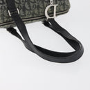 Christian Dior Trotter Canvas Handtas Zwart Zilver Auth 156495-5