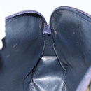 Christian Dior Trotter Canvas Shoulder Bag Navy Gold Auth 156496-19