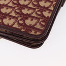 Christian Dior Trotter Canvas Chain Shoulder Bag Red Gold Auth 156497-13