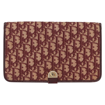 Christian Dior Trotter Canvas Chain Shoulder Bag Red Gold Auth 156497 - 0