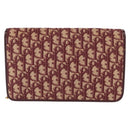 Christian Dior Trotter Canvas Chain Shoulder Bag Red Gold Auth 156497-3