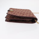 Christian Dior Trotter Canvas Chain Shoulder Bag Red Gold Auth 156497-5