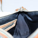 Christian Dior Trotter Canvas Romantic Shoulder Bag PVC Navy Silver Auth 156499-18