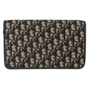 Christian Dior Trotter Canvas Chain Shoulder Bag Navy Gold Auth 156501V-3