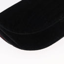 CHANEL Chain Shoulder Bag Velor Black Gold CC Auth 156502-12