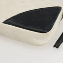 CHANEL Matelasse Cambon Line Hand Bag Calf Skin White Silver CC Auth 156503-10