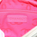 CHANEL Matelasse Cambon Line Hand Bag Calf Skin White Silver CC Auth 156503-15