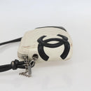 CHANEL Matelasse Cambon Line Hand Bag Calf Skin White Silver CC Auth 156503-4