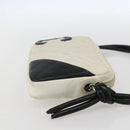 CHANEL Matelasse Cambon Line Hand Bag Calf Skin White Silver CC Auth 156503-5