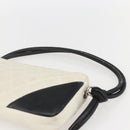 CHANEL Matelasse Cambon Line Hand Bag Calf Skin White Silver CC Auth 156503-8