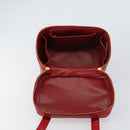 CHANEL Matelasse Vanity Hand Bag Patent leather 2way Red Gold CC Auth 156504-20