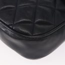 CHANEL Matelasse Chain Shoulder Bag Lamb Skin Navy Gold CC Auth 156505-15