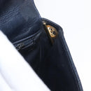 CHANEL Matelasse Chain Shoulder Bag Lamb Skin Navy Gold CC Auth 156505-22