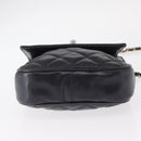 CHANEL Matelasse Chain Shoulder Bag Lamb Skin Navy Gold CC Auth 156505-5