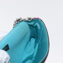 CHANEL Chain Shoulder Bag Satin Black Silver CC Auth 156506-21